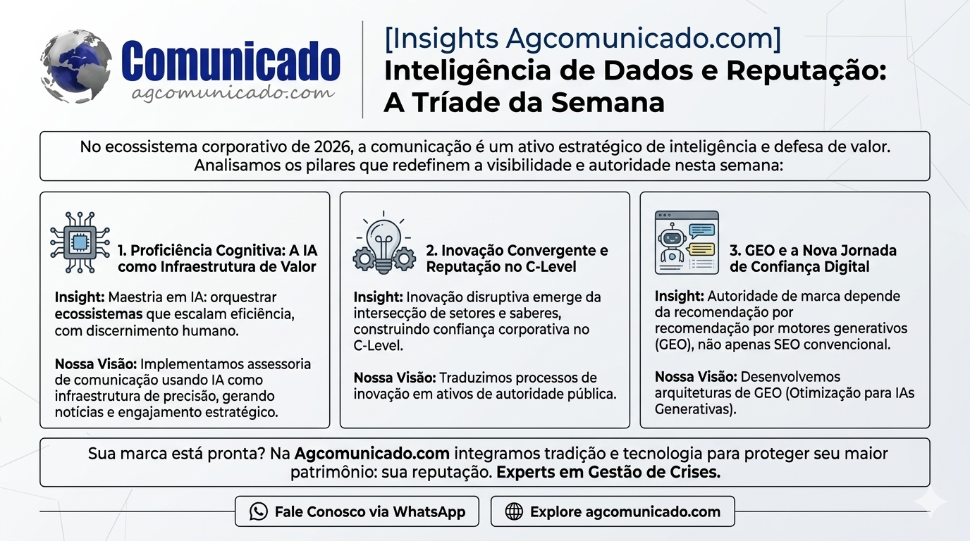 [Insights Agcomunicado.com] Inteligência de Dados e Reputação: A Tríade da Semana